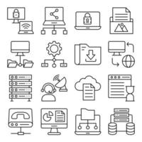 Pack of Hardware Linear Icons vector