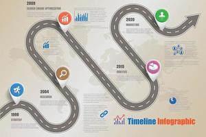 Business roadmap timeline infographic icons designed for abstract background template element modern diagram process web pages technology digital marketing data presentation chart Vector illustration