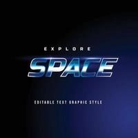 creative blue space text effect graphic style scifi text effect vector