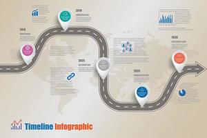 Business roadmap timeline infographic icons designed for abstract background template element modern diagram process web pages technology digital marketing data presentation chart Vector illustration