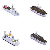 empacar barcos militares vector