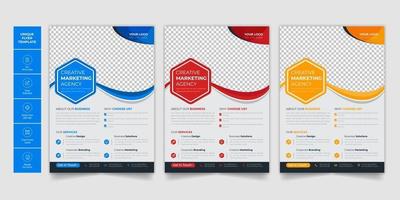 Corporate Business Flyer Design Leaflets a4 Template vector