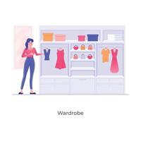 Wardrobe Clothing closet vector