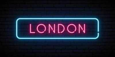 London neon sign vector