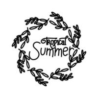 Summer Script Text Template Vector