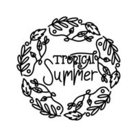 Summer Script Text Template Vector