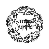 Summer Script Text Template Vector