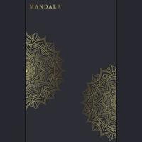 Luxury mandala pattern background with golden arabesque pro Vector