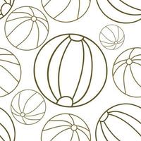 Ball Beach Pattern Seamless Design Template Vector