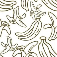 Plantilla de vector transparente de patrón de fruta de plátano