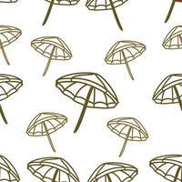 Umbrella Beach Pattern Seamless Design Template Vector