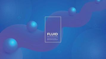 Gradient Modern fluid background with balls and ornaments vector