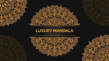 Abstract beautiful golden mandala design background for greeting card invitation and background many template vector