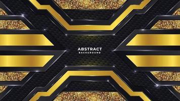 Golden luxury background template with golden pattern vector