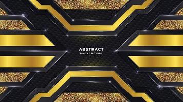 Golden luxury background template with golden pattern vector