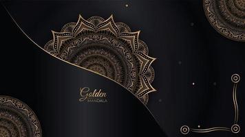 Abstract beautiful golden mandala design background for greeting card invitation and background many template vector