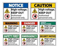 High Voltage Keep Out Sign vector