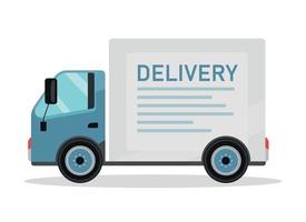 Delivery vehicle flat color vector object