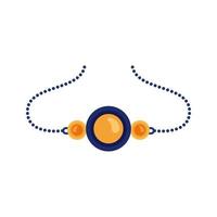 feliz celebración raksha bandhan con pulsera estilo plano vector