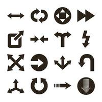 bundle of arrows set icons vector