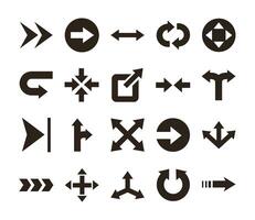 bundle of arrows set icons vector