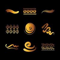 bundle of creative design with brush strokes icons vector
