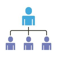businessmen teamwork figures network flat style icon vector