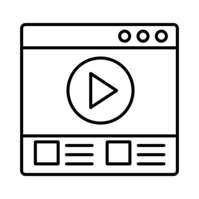 template webpage with play button education online line style icon