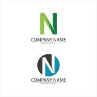 Logotipo de fuente de plantilla de logotipo de letra n para empresas vector