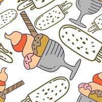 Ice Cream Pattern Seamless Vector Template