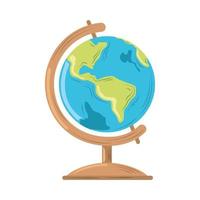 globe map geography icon flat design vector