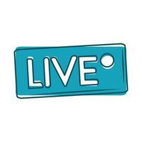 live online streaming program blue design vector