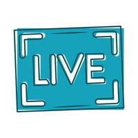 live online video web app mobile blue design vector