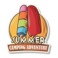 summer camping adventure vector
