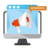marketing website computer vector
