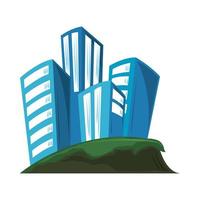 dibujos animados de rascacielos de la ciudad vector