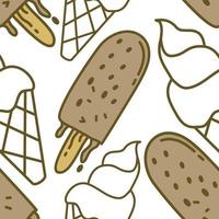 Ice Cream Pattern Seamless Vector Template