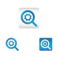 search icon with setting symbol vector