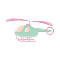 dibujos animados de transporte en helicóptero vector
