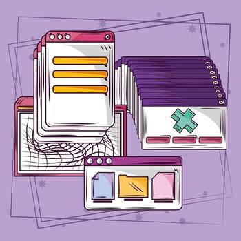 website data internet vector