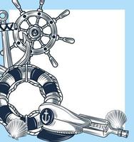 nautical maritime style vector