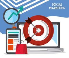 social media marketing vector