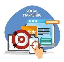 social marketing website vector