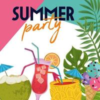 summer party celebration vector