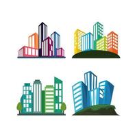 city abstract set vector