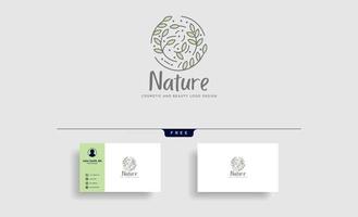 beauty cosmetic line art logo template vector illustration icon element isolated vector