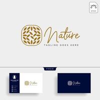 beauty cosmetic line art logo template vector illustration icon element isolated with business card vector