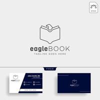 eagle or bird book education line logo template vector illustration icon element isolated vector file