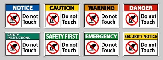 Do Not Touch Symbol Sign Isolate On White Background vector