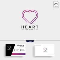 dating love line logo template vector illustration icon element isolated with business card  vector